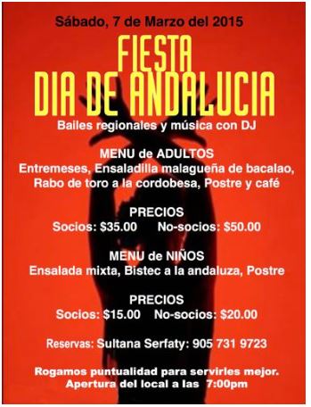 Fiesta de Andalucia, 7 de marzo, 2015